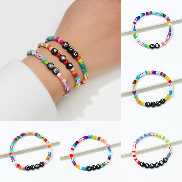 1pc to do it лучший ты любишь меня письмо красочные бусы elastic rope цепь браслет креативный подарок ювелирных изделий для женщин мужчины, Golden;silver
1pc to do it лучший ты любишь меня письмо красочные бусы elastic rope цепь браслет креативный подарок ювелирных изделий для женщин мужчины, Golden;silver