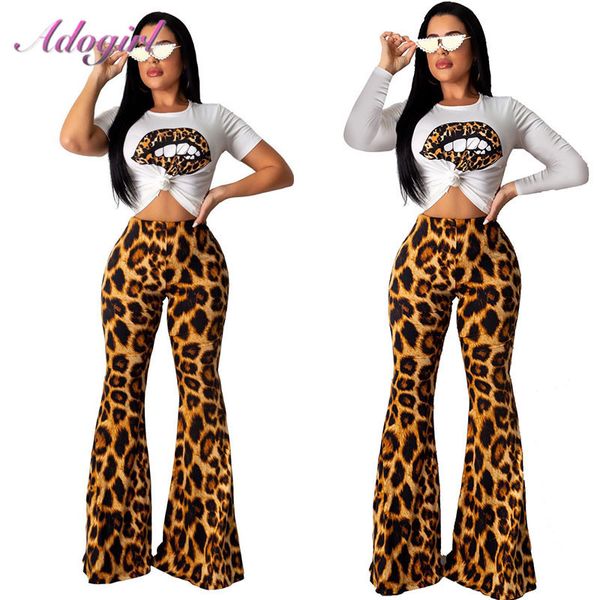 adogirl leopard print two piece set women casual short sleeve t-shirt crop + high waist flare pants suit outfit tracksuit x0923, Gray
adogirl leopard print two piece set women casual short sleeve t-shirt crop + high waist flare pants suit outfit tracksuit x0923, Gray
