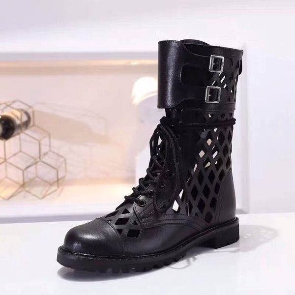 boots genuine leather short women lace up cut out summer shoes fashion brand round toe hollow flat, Black
boots genuine leather short women lace up cut out summer shoes fashion brand round toe hollow flat, Black