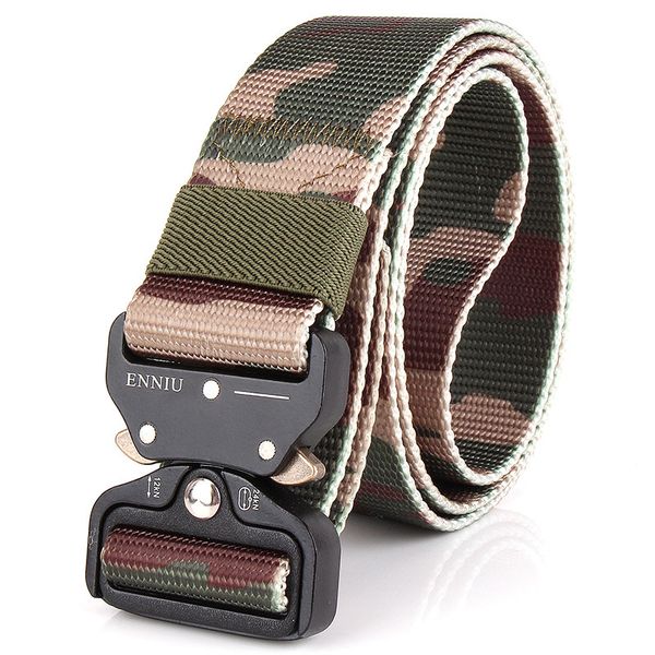 men's tactical belt buckle safety belt multifunctional nylon training male outdoor, Black;brown
men's tactical belt buckle safety belt multifunctional nylon training male outdoor, Black;brown