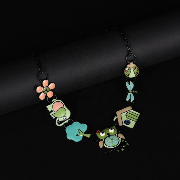 women necklace jewelry cute cartoon owl elephant dragonfly choker necklace for kids black alloy enamel pendant necklaces, Golden;silver
women necklace jewelry cute cartoon owl elephant dragonfly choker necklace for kids black alloy enamel pendant necklaces, Golden;silver