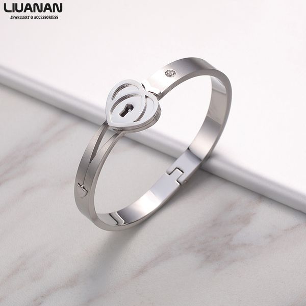 a couple lovers jewelry love heart lock bracelet stainless steel bracelets bangles key pendant necklace jewelry dropshipping, Silver
a couple lovers jewelry love heart lock bracelet stainless steel bracelets bangles key pendant necklace jewelry dropshipping, Silver