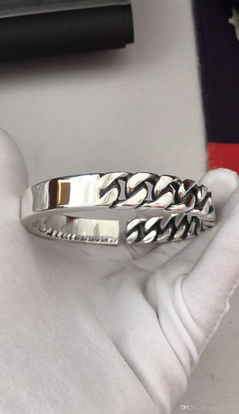 s999 silver men s classic europe&america domineering fashion circle chain form open bracelet bangle bracelet joker adorn82, Black
s999 silver men s classic europe&america domineering fashion circle chain form open bracelet bangle bracelet joker adorn82, Black