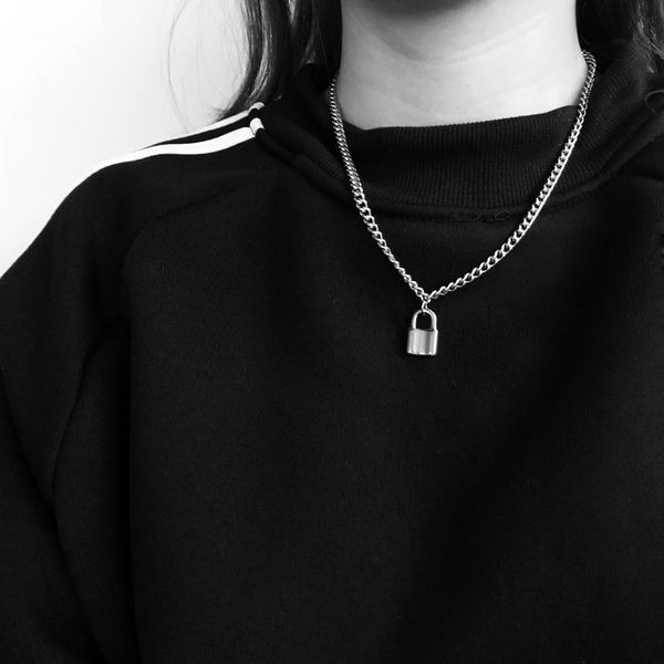 stainless steel never rust anti-allergy padlock necklace for man women funk hiphop necklace choker jewelry gift, Silver
stainless steel never rust anti-allergy padlock necklace for man women funk hiphop necklace choker jewelry gift, Silver