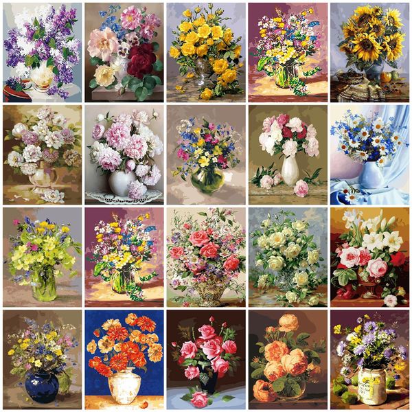 azqsd 40x50cm oil painting by numbers flowers pictures paint by number canvas vase kits painting for living room home decor
azqsd 40x50cm oil painting by numbers flowers pictures paint by number canvas vase kits painting for living room home decor