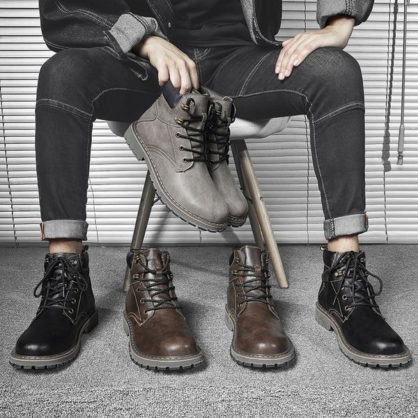 new winter snow boots men botas masculinas waterproof comfortable footwear fashion men martin boots work zapatos de hombre, Black
new winter snow boots men botas masculinas waterproof comfortable footwear fashion men martin boots work zapatos de hombre, Black