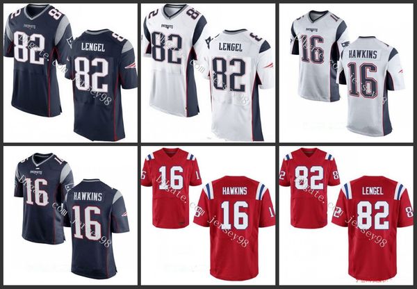 new england patriots#13;white 82 matt lengel 16 andrew hawkins red white gray static nfl men women youthjersey, Black;red