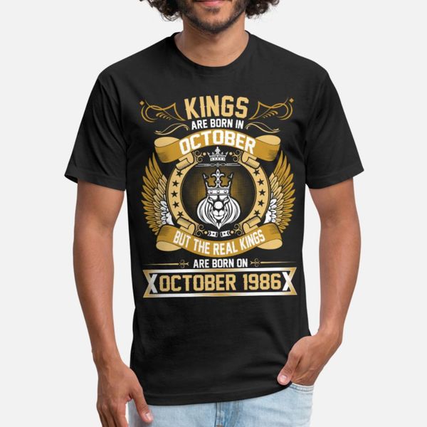 the real kings are born on october 1986 t shirt men designing tee shirt crew neck original interesting breathable summer family shirt
the real kings are born on october 1986 t shirt men designing tee shirt crew neck original interesting breathable summer family shirt