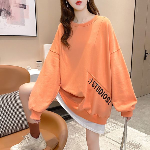 2020 oversized letter print women hoodies round neck long sleeve pullover hoodie women sweatshirts streetwear, Black 
2020 oversized letter print women hoodies round neck long sleeve pullover hoodie women sweatshirts streetwear, Black