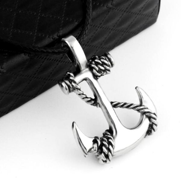 2020 anchor leather rope necklace student couple clavicle small pendant men titanium steel alloy accessory, Silver
2020 anchor leather rope necklace student couple clavicle small pendant men titanium steel alloy accessory, Silver