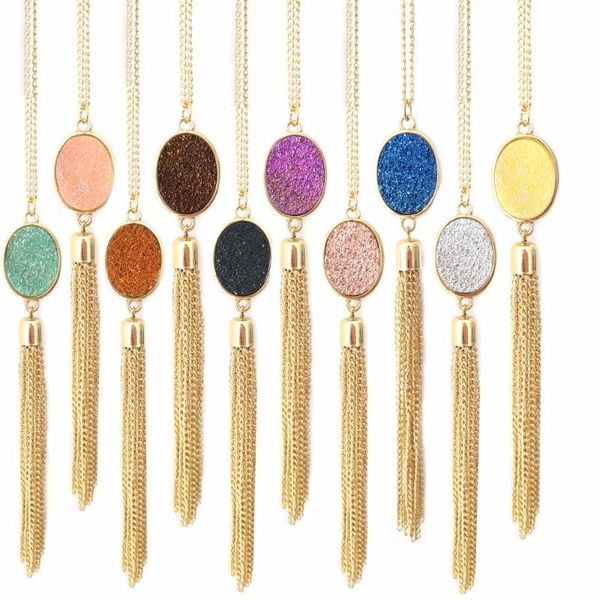 new arrival oval resin druzy summer pink long link chain quart oval long tassel necklaces pendants, Silver
new arrival oval resin druzy summer pink long link chain quart oval long tassel necklaces pendants, Silver