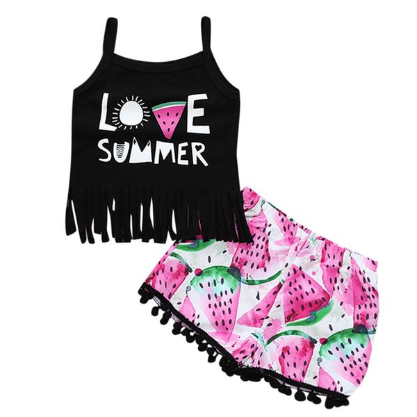 clearance excelent lovely baby girls kids baby girl sleeveless print letter tassels t shirt shorts 2pc sets outfits z0213, White
clearance excelent lovely baby girls kids baby girl sleeveless print letter tassels t shirt shorts 2pc sets outfits z0213, White