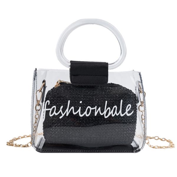 straw weaving letter print transparent bag for women chain summer beach bag lady ring handle shoulder mini handbag black
straw weaving letter print transparent bag for women chain summer beach bag lady ring handle shoulder mini handbag black