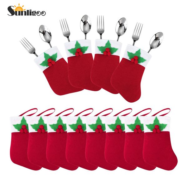 sunligoo new cute christmas socks decoration tableware silverware holders, candy pouch bag for xmas decorations fork spoon bag
sunligoo new cute christmas socks decoration tableware silverware holders, candy pouch bag for xmas decorations fork spoon bag