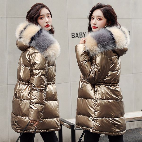 women's down & parkas fashion bubble coat winter big fur collar glossy long jacket waterproof female puffer mujer 2021, Black
women's down & parkas fashion bubble coat winter big fur collar glossy long jacket waterproof female puffer mujer 2021, Black