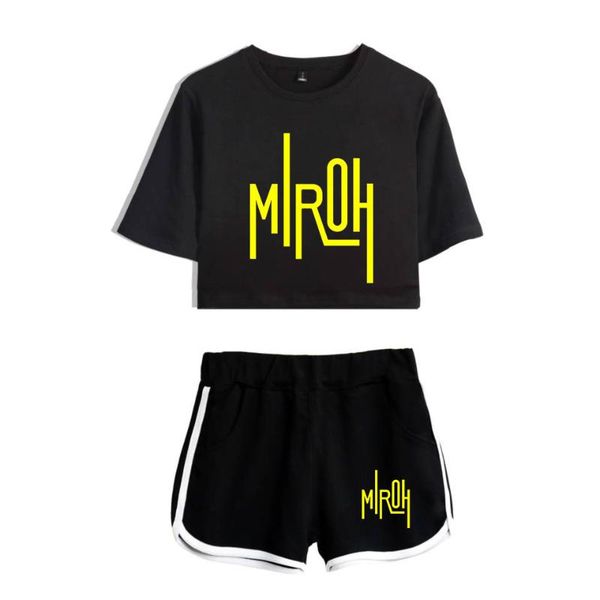 wandering print women's summer cotton breathable black casual suit fashion women's two-piece girl belly button t-shirt + shorts, Gray
wandering print women's summer cotton breathable black casual suit fashion women's two-piece girl belly button t-shirt + shorts, Gray