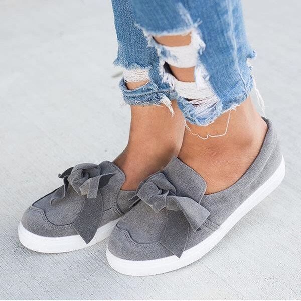 2020 new sneakers women solid round toe bow platform ladies shoes summer outdoor leisure walk flat shoes women zapatos de mujer, Black