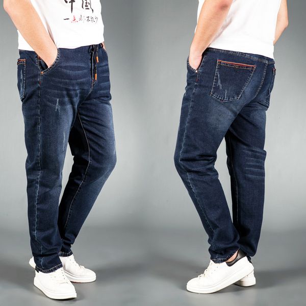 new arrival drawstring style casual loose cotton young men's long pants super large fashion autumn elastic jeans size l-5xl 6xl, Blue
new arrival drawstring style casual loose cotton young men's long pants super large fashion autumn elastic jeans size l-5xl 6xl, Blue