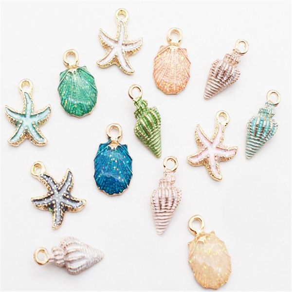 new vintage conch sea shell charms ocean pendants starfish anklet bracelet necklace diy handmade accessories 13/15pcs, Bronze;silver 
new vintage conch sea shell charms ocean pendants starfish anklet bracelet necklace diy handmade accessories 13/15pcs, Bronze;silver