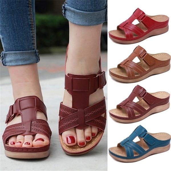 women orthopedic open toe sandals female slippers buckle strap vintage anti-slip breathable for summer sneakers, Black
women orthopedic open toe sandals female slippers buckle strap vintage anti-slip breathable for summer sneakers, Black