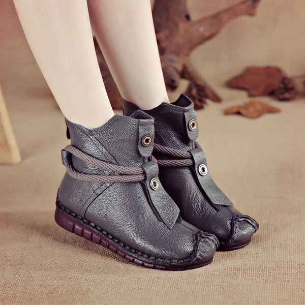 akexiya 2020 winter leather women's ankle boots handmade ethnic style retro women's shoes flat boots, Black
akexiya 2020 winter leather women's ankle boots handmade ethnic style retro women's shoes flat boots, Black