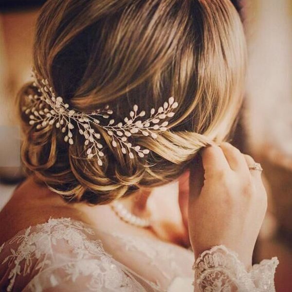 

beautiful pearls bridal hair comb wedding hair accessories bridal hair vine tiaras bohemian pearl headpiece, Slivery;golden