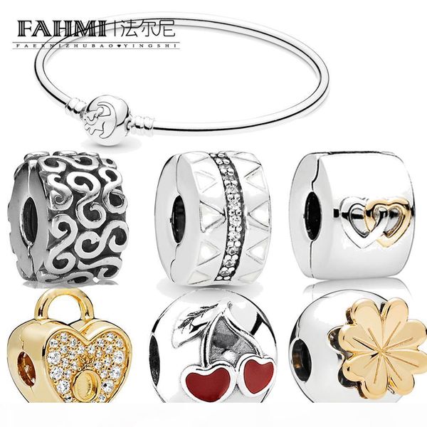 fahmi 100% 925 sterling silver classic clover crown cherry heart diy ladie charm bracelet fashion cilp wholesale, Black
fahmi 100% 925 sterling silver classic clover crown cherry heart diy ladie charm bracelet fashion cilp wholesale, Black