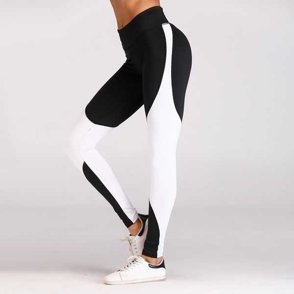 zc-50 women's high waist yoga pants spliced colors fitness leggings breathable running gym tights compression sports pants, White;black
zc-50 women's high waist yoga pants spliced colors fitness leggings breathable running gym tights compression sports pants, White;black