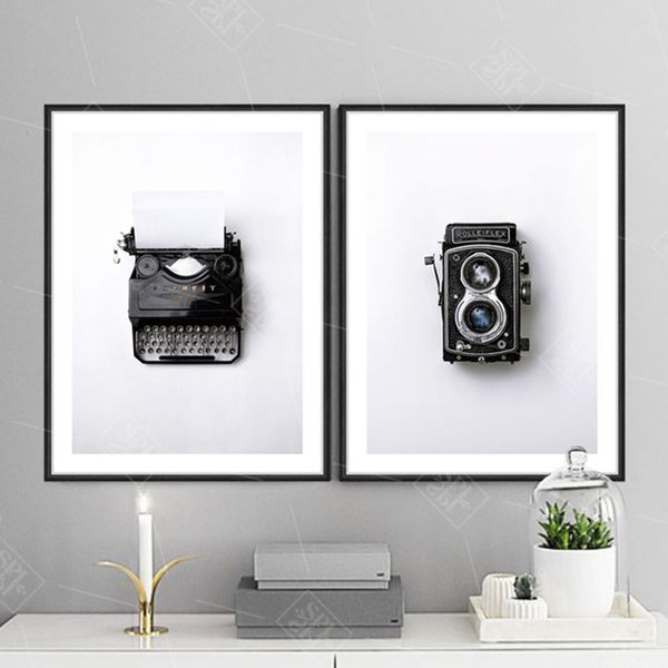retro black and white typewriter camera canvas art print nordic poster and prints painting modern home decoration wall pictures
retro black and white typewriter camera canvas art print nordic poster and prints painting modern home decoration wall pictures