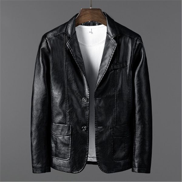 men's fur & faux 2021 leather jacket men slim fit blazer fashion pu coat business casual mens spring autumn outwear top, Black
men's fur & faux 2021 leather jacket men slim fit blazer fashion pu coat business casual mens spring autumn outwear top, Black
