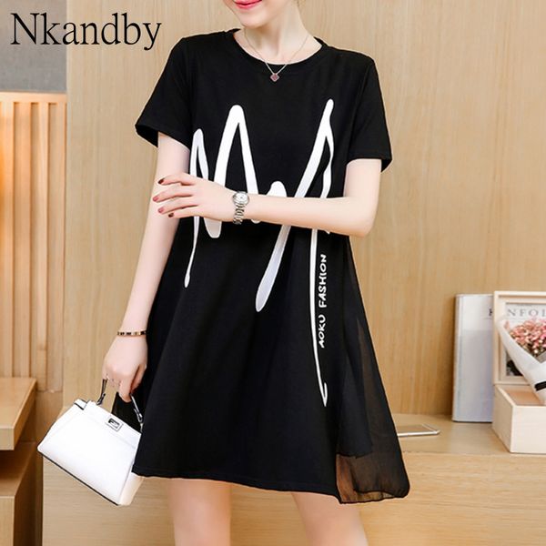 plus size chiffon patchwork dress 2020 summer women fashion loose short sleeve letter print oversize korean holiday lady dresses, Black;gray
plus size chiffon patchwork dress 2020 summer women fashion loose short sleeve letter print oversize korean holiday lady dresses, Black;gray