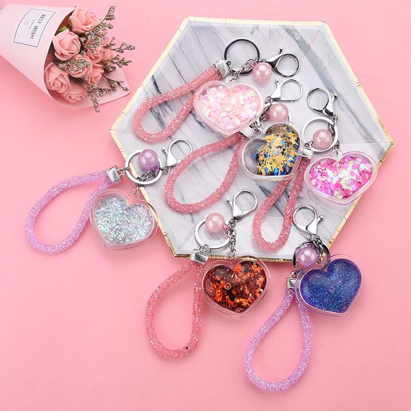 key chain sequins heart keychain for women pendant transparent quicksand sequin key chain lover car keychain, Silver
key chain sequins heart keychain for women pendant transparent quicksand sequin key chain lover car keychain, Silver