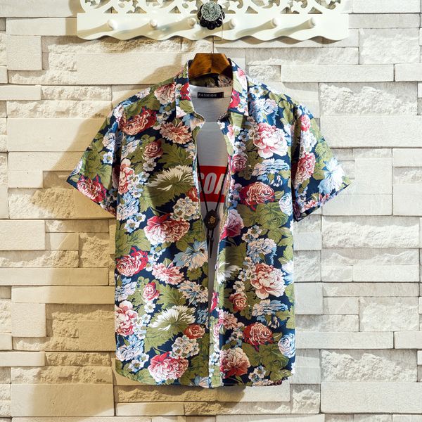 men's casual shirts men floral 2021 summer short sleeve shirt fashion print loose turn-down collar plus size -5xl, White;black
men's casual shirts men floral 2021 summer short sleeve shirt fashion print loose turn-down collar plus size -5xl, White;black
