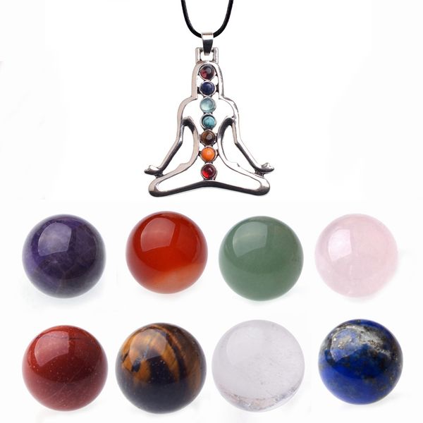 women men healing yoga quartz crystal bracelet gift box friends 7 chakra stone spheres collection bangle pendant necklace, Silver
women men healing yoga quartz crystal bracelet gift box friends 7 chakra stone spheres collection bangle pendant necklace, Silver