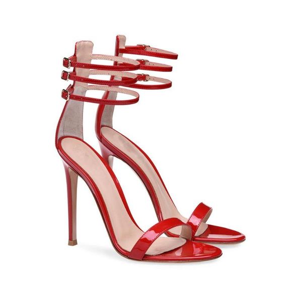 high heel strap sandals women red patent leather summer shoes woman ladies dress heels fashion heeled ankle strap sandal 34-45, Black
high heel strap sandals women red patent leather summer shoes woman ladies dress heels fashion heeled ankle strap sandal 34-45, Black