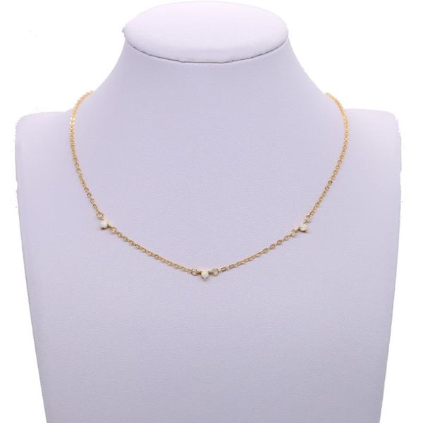 chains simple choker chain necklace three pcs opal bead link fashion women, Silver
chains simple choker chain necklace three pcs opal bead link fashion women, Silver