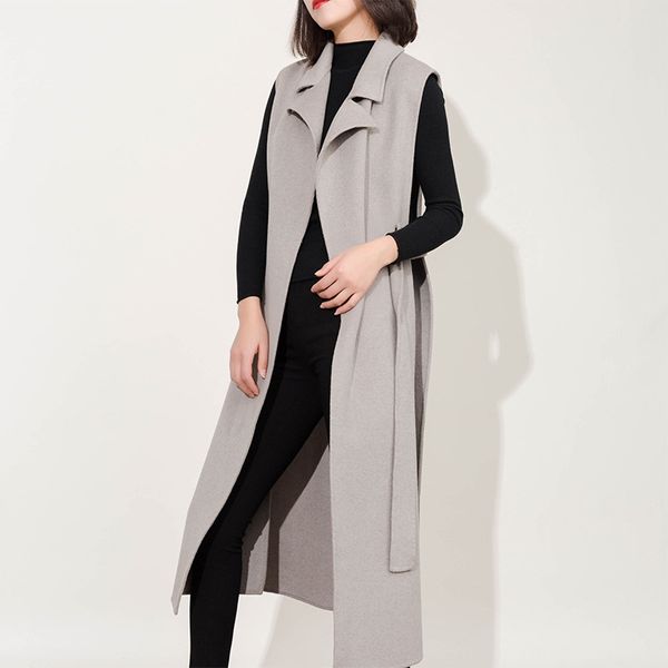 cashmere belt vest women new fashion elegant wool waistcoat female double side sleeveless overcoat abrigos lx1939, Black;white
cashmere belt vest women new fashion elegant wool waistcoat female double side sleeveless overcoat abrigos lx1939, Black;white