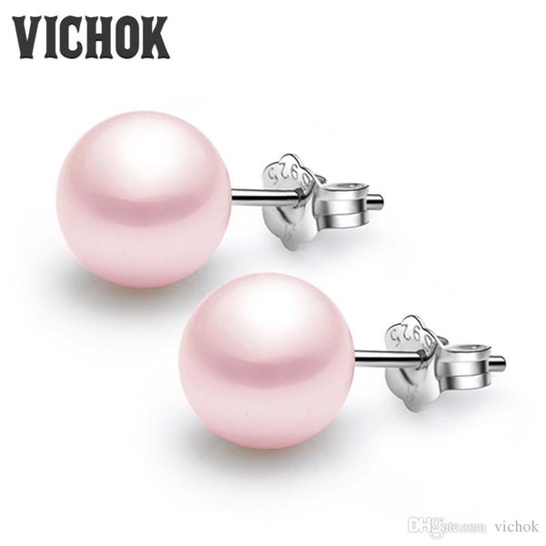 Ball Pearl Stud Earrings 6mm/8mm 925 Sterling Silver Earrings Jewelry For Women Girl Lady Party Fashion White Pink VICHOK
Ball Pearl Stud Earrings 6mm/8mm 925 Sterling Silver Earrings Jewelry For Women Girl Lady Party Fashion White Pink VICHOK