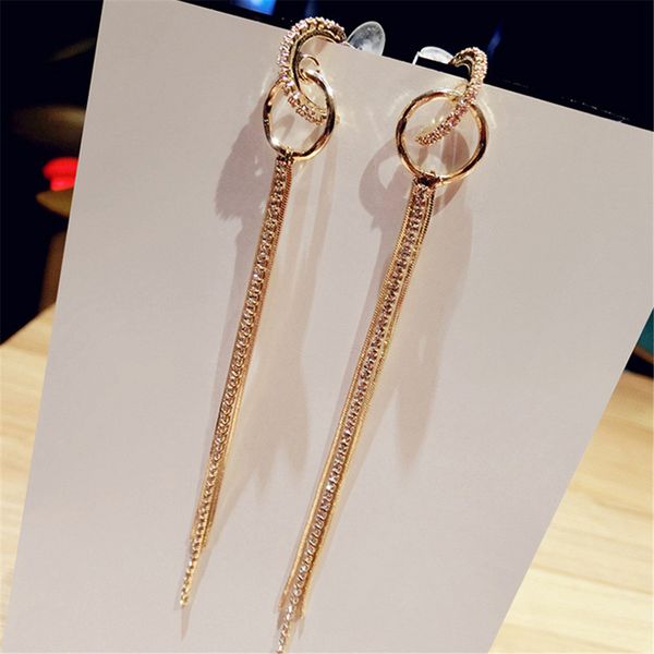 jewelry & accessories fashion long alloy rhinestone hoop gold color tassel earrings small circles earrings for women wedding jewelry, Golden;silver
jewelry & accessories fashion long alloy rhinestone hoop gold color tassel earrings small circles earrings for women wedding jewelry, Golden;silver