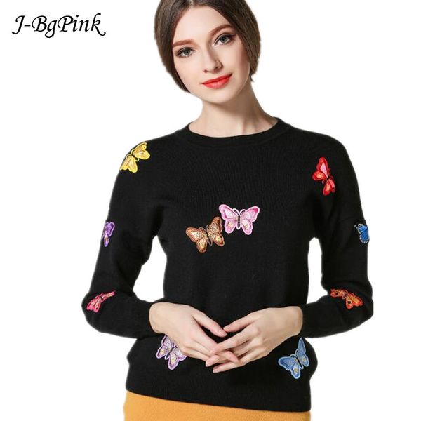2020 winter women's sweaters and pullovers knitted butterfly appliques sweater long sleeve women's casual autumn sweater fem, White;black
2020 winter women's sweaters and pullovers knitted butterfly appliques sweater long sleeve women's casual autumn sweater fem, White;black