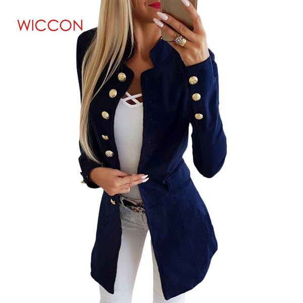 2020 new style women's gold buttons double breasted blazer solid outerwear slim fit blazer coat, White;black
2020 new style women's gold buttons double breasted blazer solid outerwear slim fit blazer coat, White;black