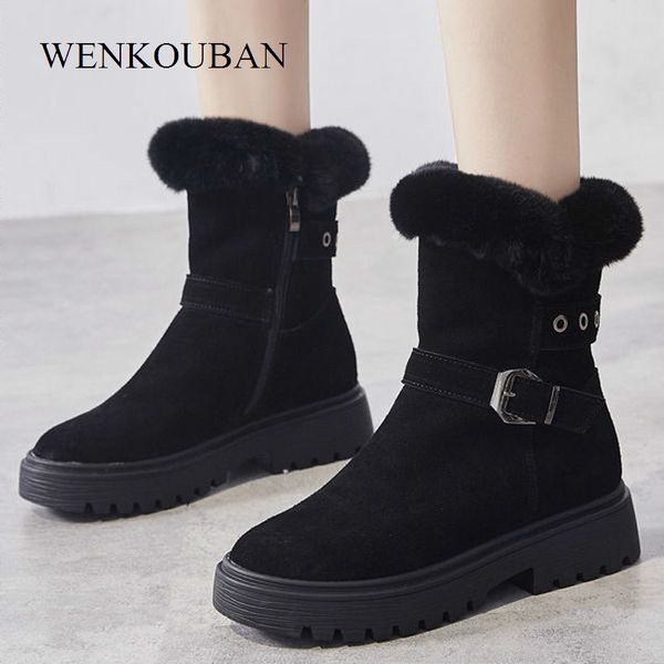 boots women winter plush shoes casual platform mid-calf ladies buckle wedge snow female leather bota feminina 2021, Black
boots women winter plush shoes casual platform mid-calf ladies buckle wedge snow female leather bota feminina 2021, Black