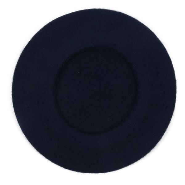 berets classic black wool beret cap navy, Blue;gray