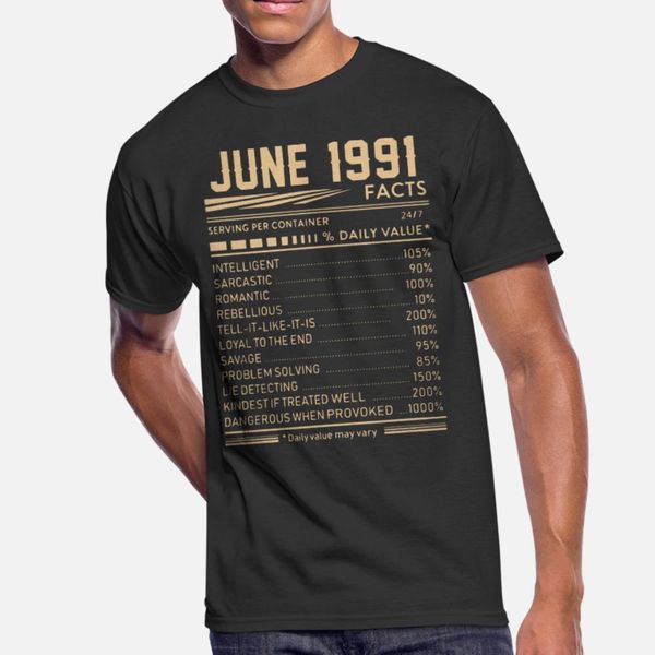 june 1991 birthday t shirt men designer 100% cotton s-xxxl trend fitness funny spring autumn original shirt
june 1991 birthday t shirt men designer 100% cotton s-xxxl trend fitness funny spring autumn original shirt