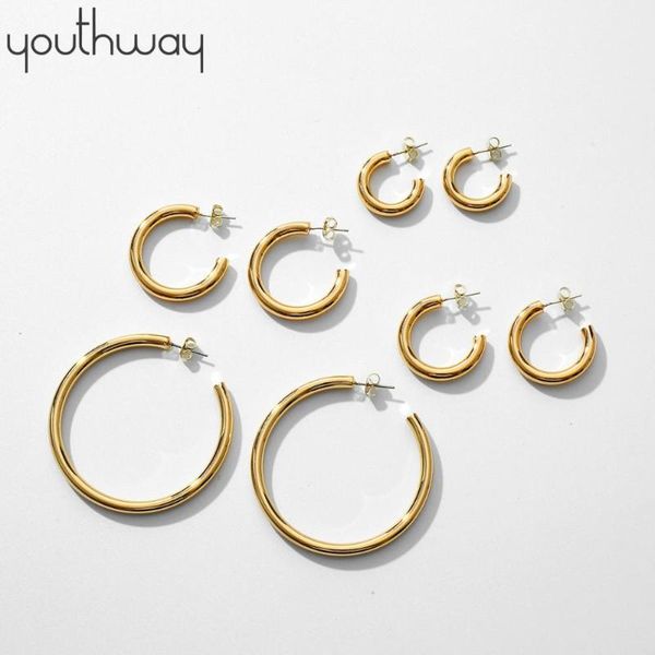 20mm 25mm 30mm 50mm classic punk hoop earrings small big gold plated hollow copper tube earring minimalist jewelry, Golden;silver
20mm 25mm 30mm 50mm classic punk hoop earrings small big gold plated hollow copper tube earring minimalist jewelry, Golden;silver