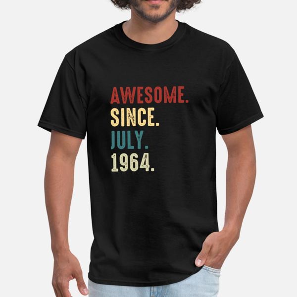 awesome since july 1964 tee 55th birthday gift for t shirt men character cotton o-neck pictures loose comfortable summer original shirt, White;black
awesome since july 1964 tee 55th birthday gift for t shirt men character cotton o-neck pictures loose comfortable summer original shirt, White;black