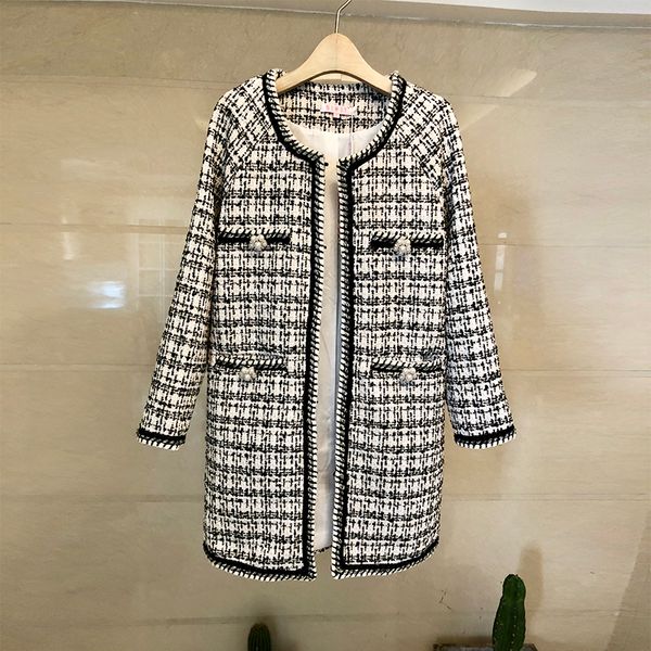 fashion- fragrance long women outerwear luxury autumn winter red plaid tweed patchwork beading long sleeve weave jacket coat ing, Black
fashion- fragrance long women outerwear luxury autumn winter red plaid tweed patchwork beading long sleeve weave jacket coat ing, Black