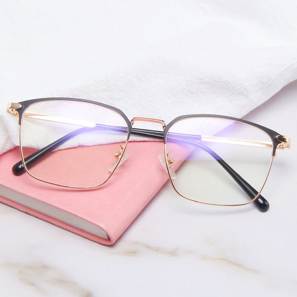 new box business flat mirror metal simple full frame eyebrow glasses frame fashion can be equipped with myopia glasses, Black
new box business flat mirror metal simple full frame eyebrow glasses frame fashion can be equipped with myopia glasses, Black