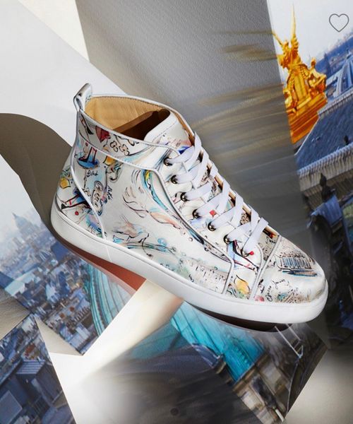 graffiti sneakers men's designer red bottom shoes white leather men casual flat party wedding outdoor couple sport, Black
graffiti sneakers men's designer red bottom shoes white leather men casual flat party wedding outdoor couple sport, Black