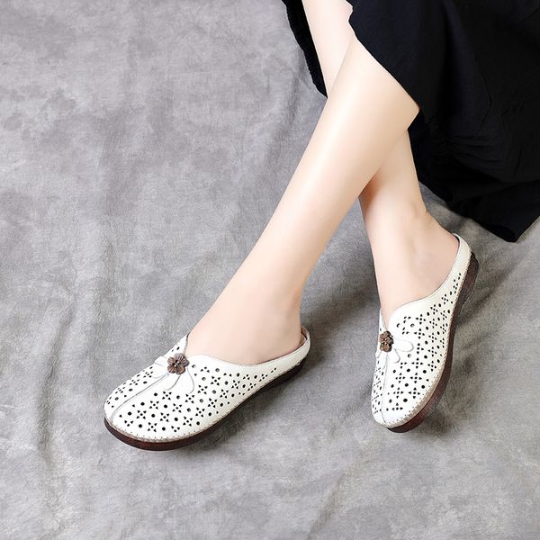 split leather women flat sandals ethnic style soft sole cut-out mothers fashion slippers summer shoes woman close toe sandals, Black
split leather women flat sandals ethnic style soft sole cut-out mothers fashion slippers summer shoes woman close toe sandals, Black